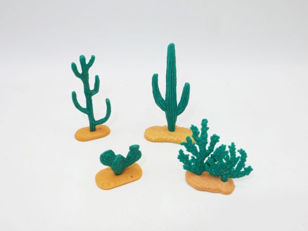 Timpo Toys Cactus set, 4-piece, dark green - rare