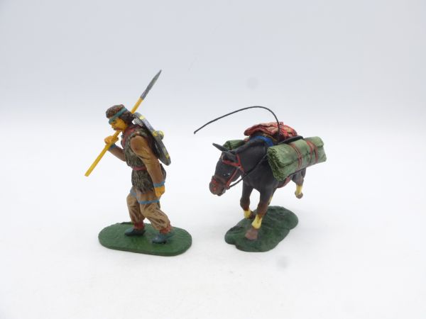 Modification 7 cm Viking, one-eyed with spear, shield + donkey with load