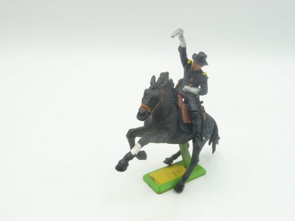 Britains Deetail Union Army soldier riding, officer storming with sabre - with original price tag
