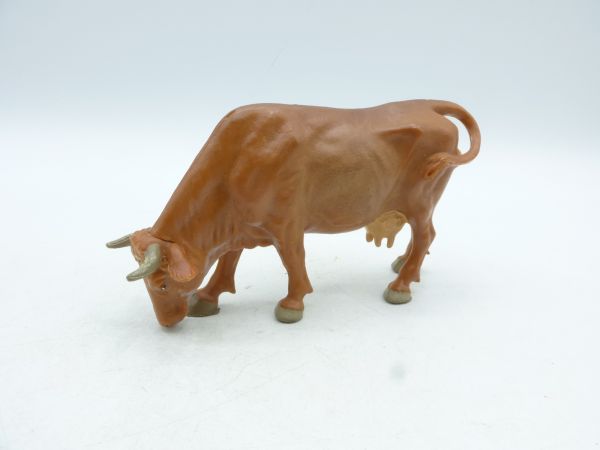Elastolin Cow grazing, No. 3801, painting 2, brown