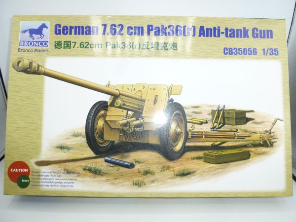 Bronco 1:35 German 7.62 cm Pak36(r) Anti Tank Gun, CB 35056 - orig. packaging