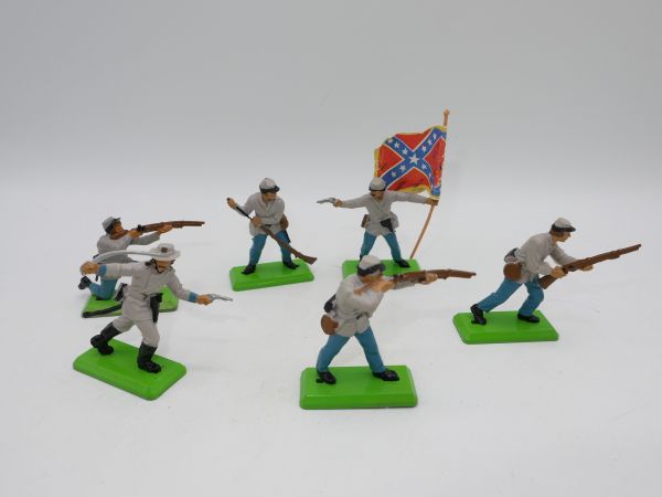 Britains Deetail Set of Southerners on foot 2nd version (6 figures)
