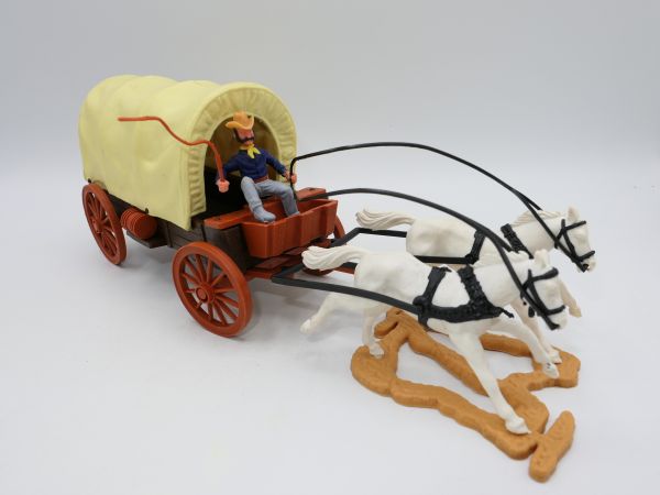 Timpo Toys Planwagen mit Kutscher 3. Version