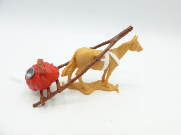 Timpo Toys Travois horse with load (red)