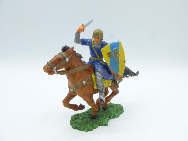 Elastolin 7 cm Norman with sword on horseback, No. 8857