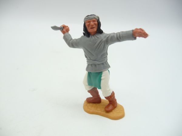 Timpo Toys Apache mit seltenem Unterteil (weiße Hose, grüner Latz, braune Stiefel)