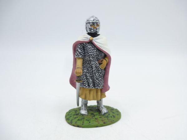 Knight with weapon + great cape (height: 6 cm)
