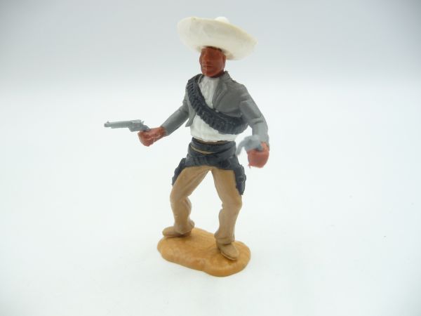 Timpo Toys Mexikaner stehend, grau/weiß mit 2 Pistolen