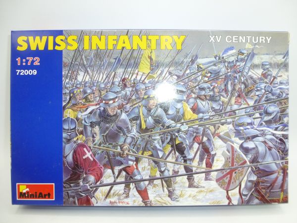 MiniArt 1:72 Swiss Infantry XV Century, No. 72009 - orig. packaging, on cast