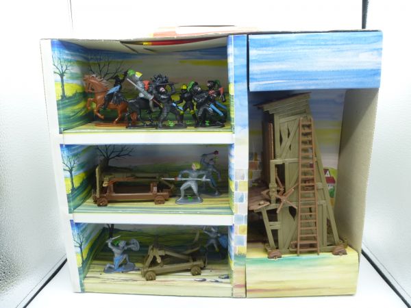 Jean Three-storey box with knights, siege tower + arrow slingers