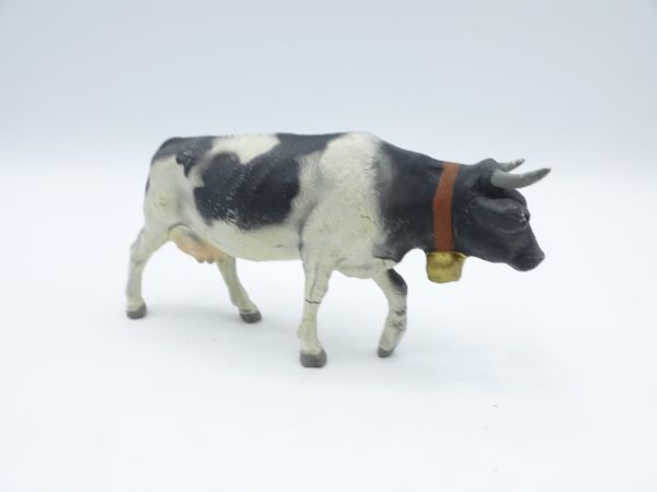 Lineol Kuh mit Glocke, gehend - Zustand s. Fotos
