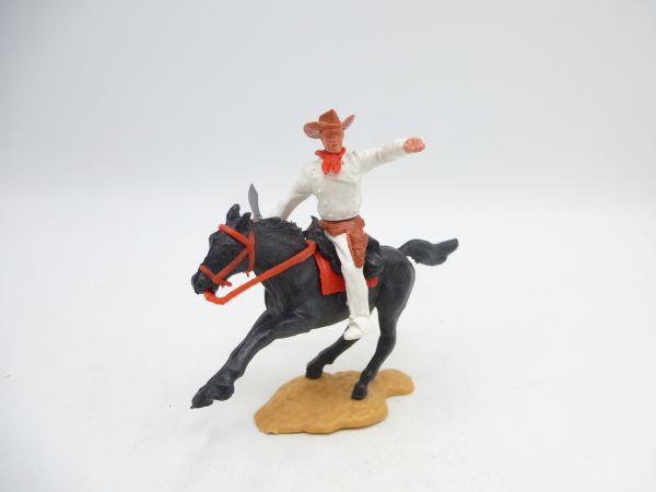 Timpo Toys Cowboy 3rd version riding with knife - great combination