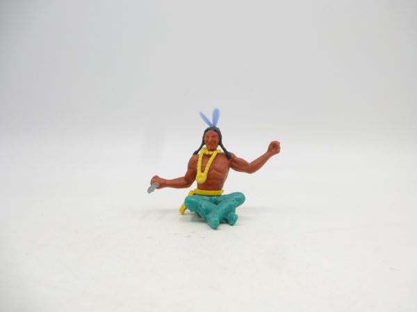 Timpo Toys Indianer 3. Version sitzend mit Messer