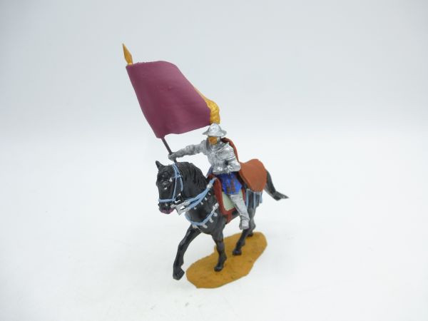 Knight riding with flag + cape - great modification