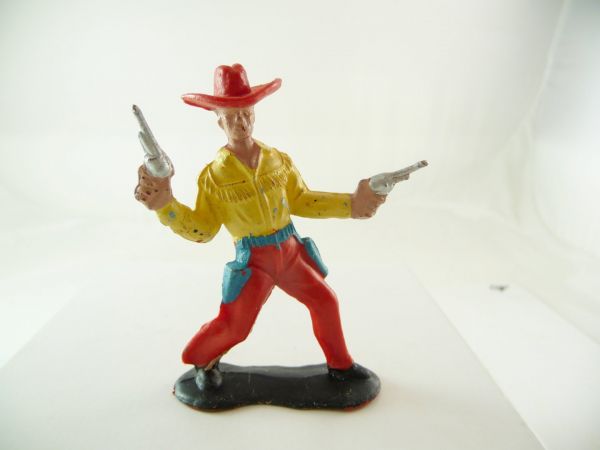 Crescent Cowboy standing, firing wild with 2 Pistols