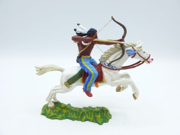 Preiser 7 cm Indian on horseback, bow in front, No. 6830 - brand new with orig. packaging