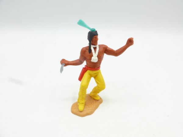 Timpo Toys Indianer 2. Version stehend mit Messer