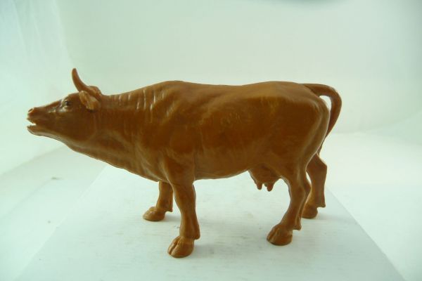 Elastolin Cow roaring, No. 3804, brown
