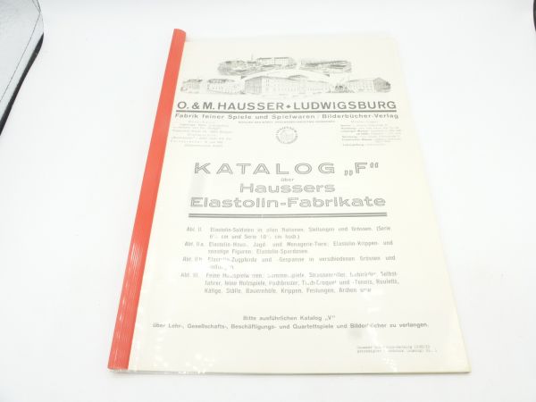 Elastolin Hefter mit Katalog F 1928/29, insgesamt 28 Seiten - Kopie(!)