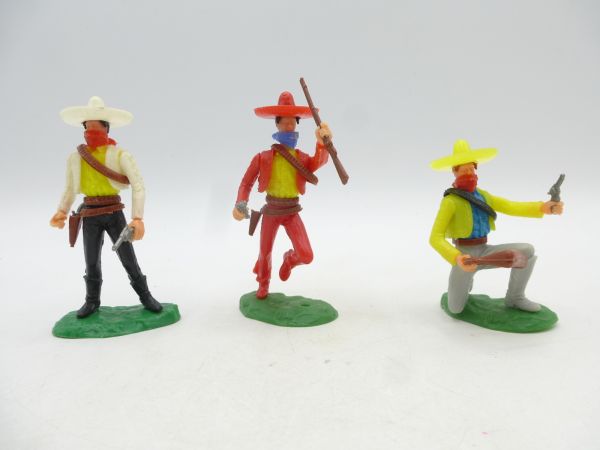 Elastolin 5,4 cm 3 Mexican bandits - great set