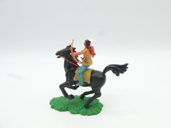 Elastolin 5,4 cm Indian riding, firing a bow - great horse