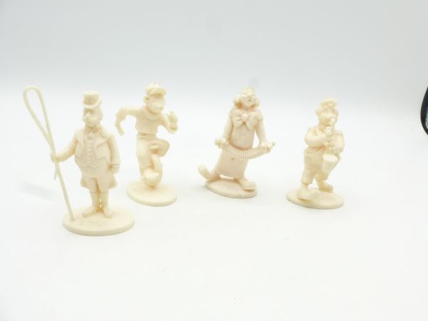 Linde 4 figures circus series (monkey on unicycle, clowns, tamer)