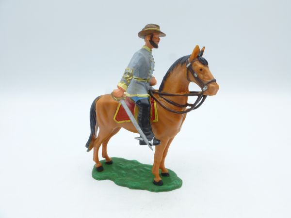 Elastolin 7 cm US-Bürgerkrieg Südstaaten, Offizier zu Pferd, Nr. 9185