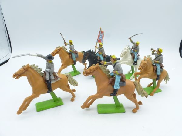 Britains Deetail Beautiful set of Confederates riding (6 figures)