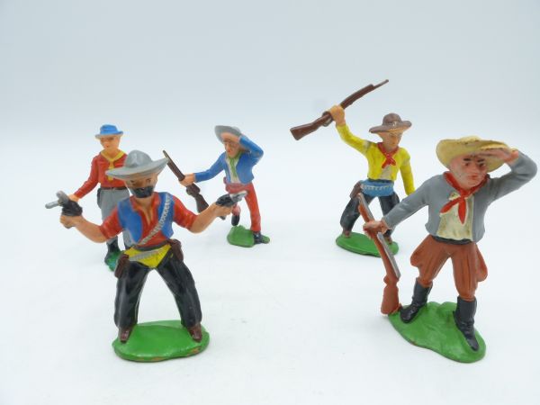 Gruppe Cowboys stehend (5 Figuren)