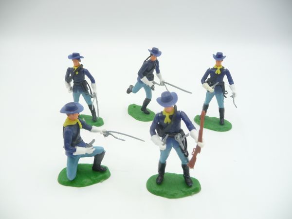 Elastolin 5,4 cm 5 Union Army Soldiers standing - nice set