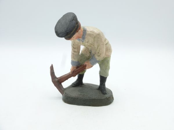 Elastolin compound Railwayman with pickaxe, 10 cm series