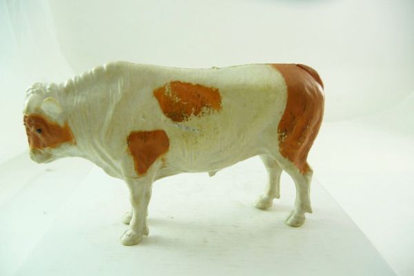 Elastolin Bull standing, No. 3802, white/brown
