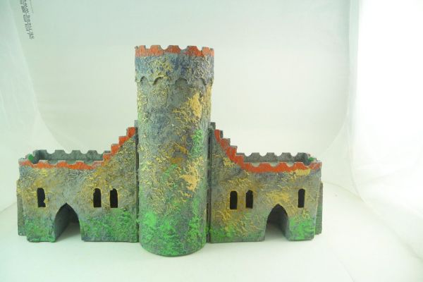 Elastolin Gebäude mit Rundturm für Camelot Burg Nr. 878 - Blaues Kastell - schönes Teil