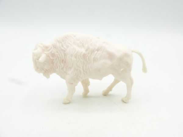 Linde Bison standing, white with pink shadow