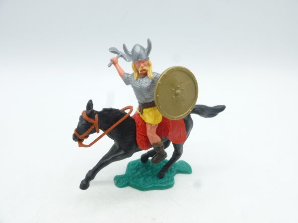 Timpo Toys Viking riding with double battle axe + shield