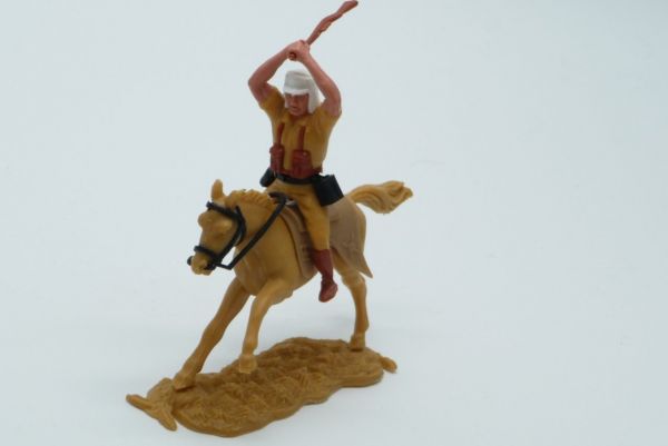 Timpo Toys Foreign Legion; Soldier riding, rifle ambidextrous over head