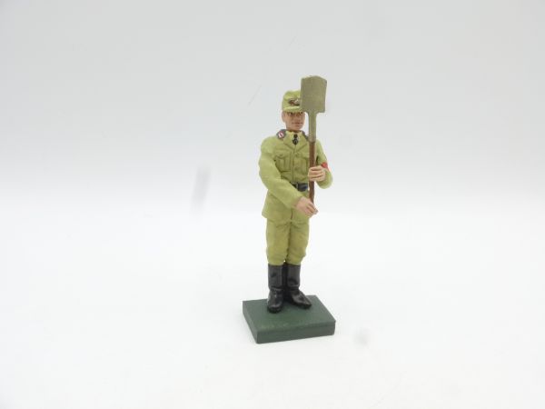 Miniforma Soldat, Spaten hoch haltend (ca. 7 cm)