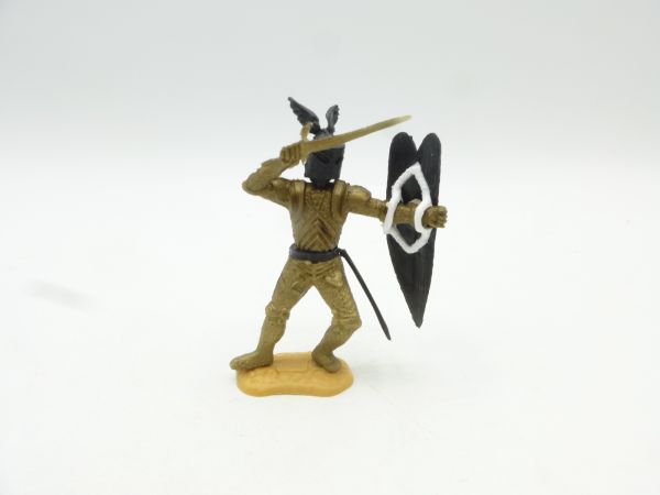 Timpo Toys Amourritter stehend mit Schwert abwehrend + Schild