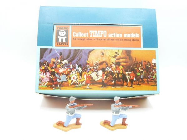 Timpo Toys Schüttbox mit 36 kniend schießenden Südstaatlern - Top-Zustand