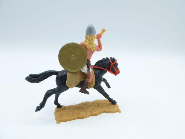 Timpo Toys Viking riding, horn blower, golden shield