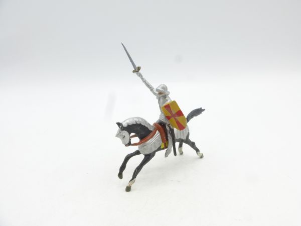Merten 4 cm Ritter zu Pferd mit erhobenem Schwert + Schild