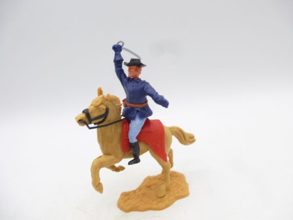 Timpo Toys Nordstaatler 3. Version reitend, Offizier mit Säbel ausholend