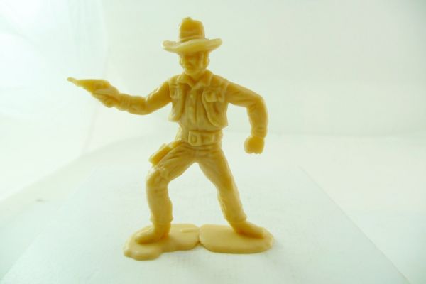 Heinerle Cowboy (70 mm) standing with pistol, creamy-white