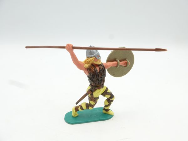 Timpo Toys Viking with helmet visor, throwing spear - top condition