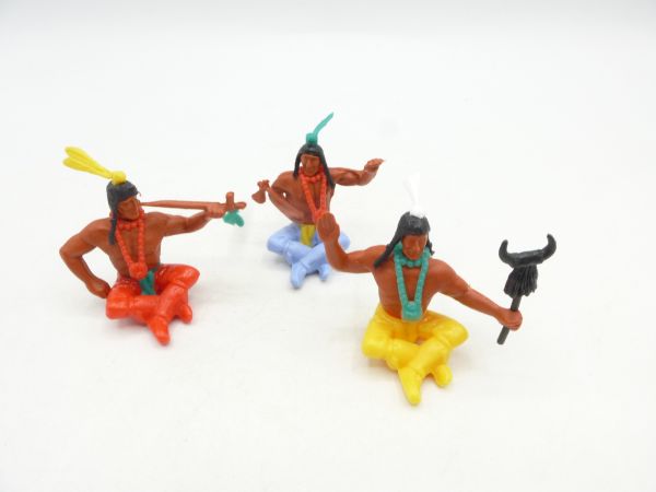 Timpo Toys 3 Indians 2nd version sitting
