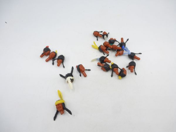 Timpo Toys 20 Indianerköpfe (3. Version) mit kleinen Fehlern