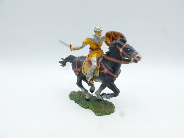 Elastolin 7 cm Norman with sword on horseback, No. 8856, painting 2
