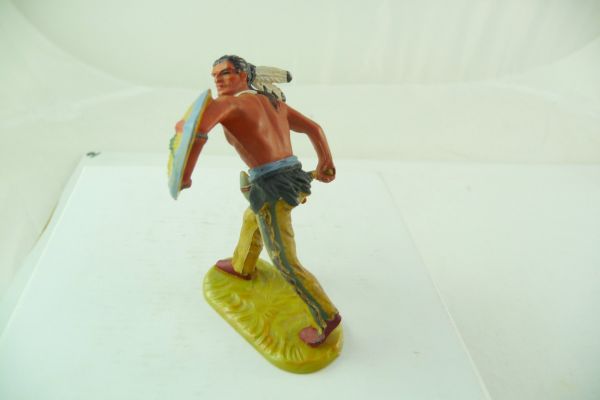 Elastolin 7 cm Indian going ahead with tomahawk, No. 6824, painting 2