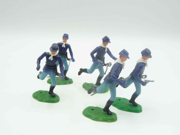 Elastolin 5 Union Army soldiers running with pistol + sabre