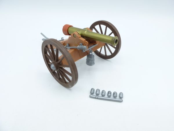 Timpo Toys Civil War cannon with 5 original cannon balls - rare